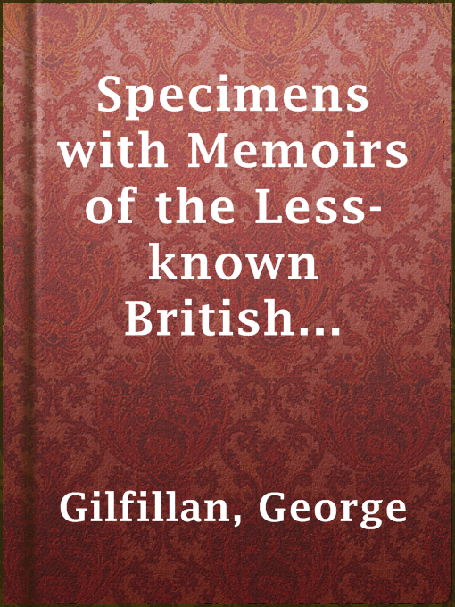 Title details for Specimens with Memoirs of the Less-known British Poets, Volume 2 by George Gilfillan - Available